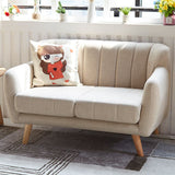 Scandinavian 2-seat Linen Loveseat 21.65" D Square Arm Sofa For Apartment Clearhalo 'furn' 'furn_sofas' 'Furniture' 'furniture_sofas' 'kitchen' 'kitchen_sofas' 'Living Room Furniture' 'Sofa' 'sofas' 1200x1200_e95c9ae9-d908-43b3-b59b-fbbb8249bc14