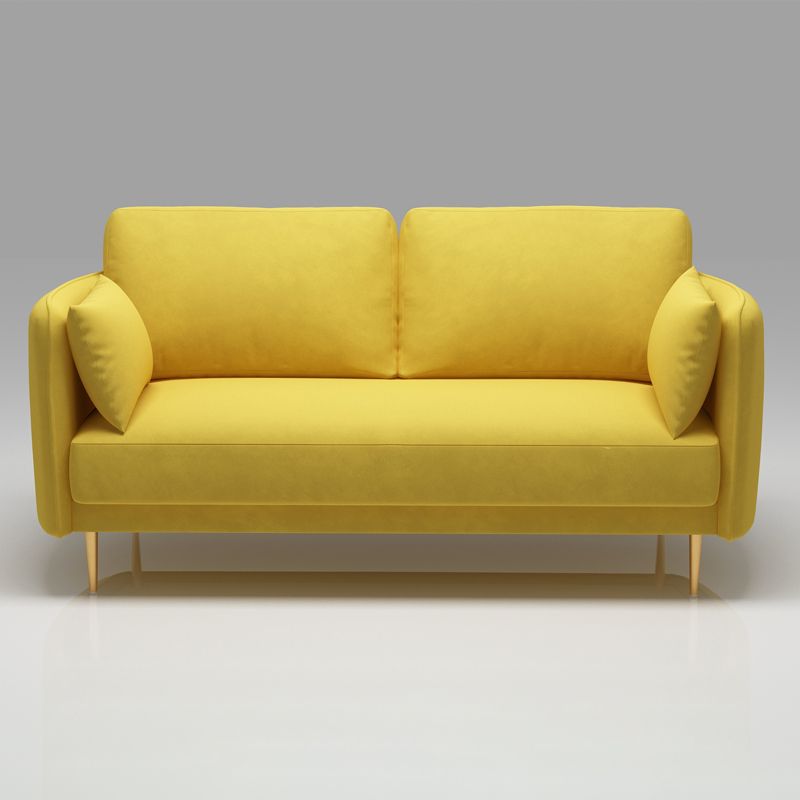 Square Arm Contemporary Settee Sofa Standard Velvet Settee Couch Clearhalo 'furn' 'furn_sofas' 'Furniture' 'Living Room Furniture' 'Sofa' 'sofas' 1200x1200_e95d2b64-9b7f-4ed3-ae6b-6726d4541ab5