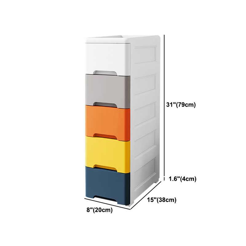 Moderne plastic opbergkast met lade niet-hangende garderobe armoire
