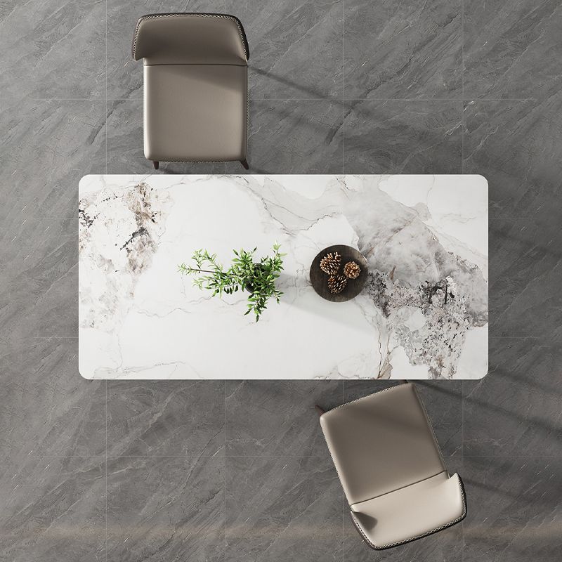 Modern 1/3/4/5/7 Pieces Dinette Set with White Sintered Stone Rectangle Dining Table Set Clearhalo 'Dining Room Sets' 'Dining Tables & Seating' 'dining_room_set' 'furn' 'furn_dining_room_set' 'Furniture' 'furniture_dining_room_set' 'Kitchen & Dining Furniture' 1200x1200_e9600a83-7b35-440d-b787-ce67ff6bbd49