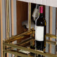 Glam hangende wijnrek roestvrijstalen wijnfles en glazen rek voor bar