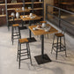 Industrial Square Hemlock Bar Dining Table Iron Indoor Bistro Table with Single Pedestal Clearhalo 'Bar Furniture' 'Bar Tables' 'bar_tables' 'Furniture' 'furniture_bar_tables' 'Kitchen & Dining Furniture' 'kitchen&dining_furn' 'kitchen' 1200x1200_e9619e8b-e6c7-4c04-a735-2ec30cfd0d26