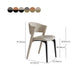 Faux Leather Dining Chair Nordic Style Open Back Armless Chair