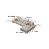 Contemporary Stain-Resistant Genuine Leather Square Arm Stationary Sofa