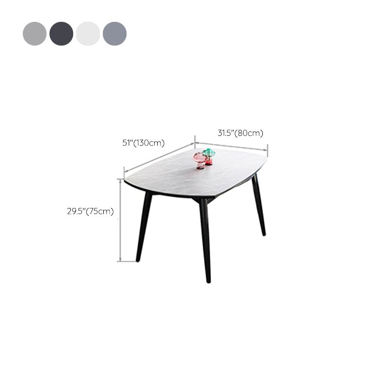 Modern Stone Scalable Dining Table Rubber Leg for Dining Room Clearhalo 'Dining Tables & Seating' 'Dining Tables' 'dining_table' 'furn' 'furn_dining_table' 'Furniture' 'Kitchen & Dining Furniture' 1200x1200_e963bfb2-02c4-44de-aba4-d7295dbfae5e