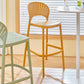Scandinavian Matte Finish Plastic Barstool Milk Tea Shop Full Back Stool Clearhalo 'Bar Furniture' 'Bar Stools' 'bar_stools' 'furn' 'furn_bar_stools' 'Furniture' 'furniture_bar_stools' 'Kitchen & Dining Furniture' 1200x1200_e96453ef-4813-4c59-bc8c-7d299960fb98