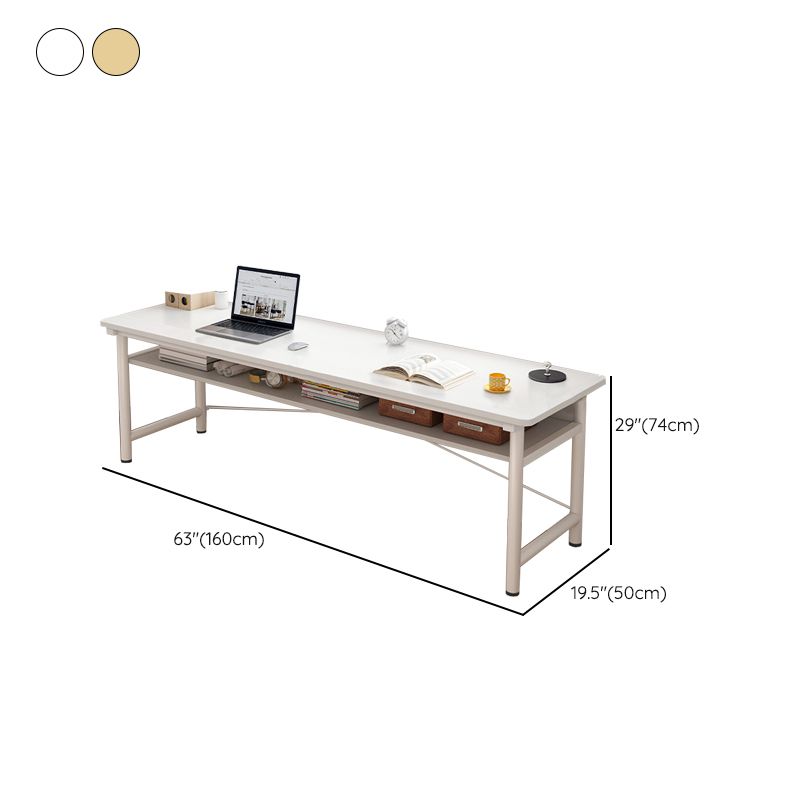 Modern Wooden Office Desk Rectangular Writing Desk with Shelf Clearhalo 'furn' 'furn_office_desk' 'Furniture' 'Office Desks' 'Office Furniture' 'office_desk' 1200x1200_e9646156-e5b8-460f-982c-abfd23676e46