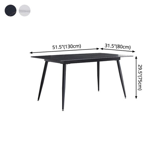 Medieval Modern Sintered Stone Table for Restaurant Rectangle Table with 4 Legs