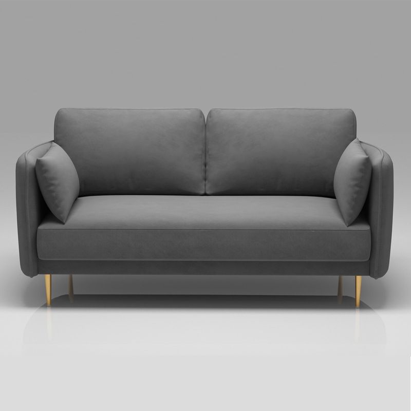 Mid-Century Modern Square Arm Sofa 32.2-In High Cushions Slipcovered Sofa Clearhalo 'furn' 'furn_sofas' 'Furniture' 'furniture_sofas' 'kitchen' 'kitchen_sofas' 'Living Room Furniture' 'Sofa' 'sofas' 1200x1200_e96585e7-83a1-4ec0-909b-b3c09181d20e