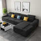 Linen 4-Seater Sectional Sofa with Sloped Arms for Living Room Clearhalo 'furn' 'furn_sectionals' 'Furniture' 'Living Room Furniture' 'Sectionals' 1200x1200_e96598a6-5f51-4a65-97bb-c77e6237208c