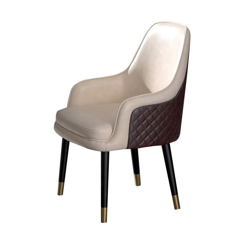Leather Arm Chair Glam Style Indoor Dining Chair for Dining Room Clearhalo 'Dining Chairs' 'Dining Tables & Seating' 'dining_chair' 'furn' 'furn_dining_chair' 'Furniture' 'Kitchen & Dining Furniture' 1200x1200_e9673048-ce6d-4f6f-a173-794c25deae20