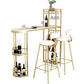 Contemporary Bar Wine Table Indoor Stone Counter Height Table with Storage Clearhalo 'Bar Furniture' 'Bar Tables' 'bar_tables' 'furn' 'furn_bar_tables' 'Furniture' 'furniture_bar_tables' 'Kitchen & Dining Furniture' 1200x1200_e968c17c-9815-447b-905a-8c12bcb68783