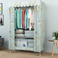 Contemporary Wardrobe Armoire Metal Armoire with Garment Rod for Home