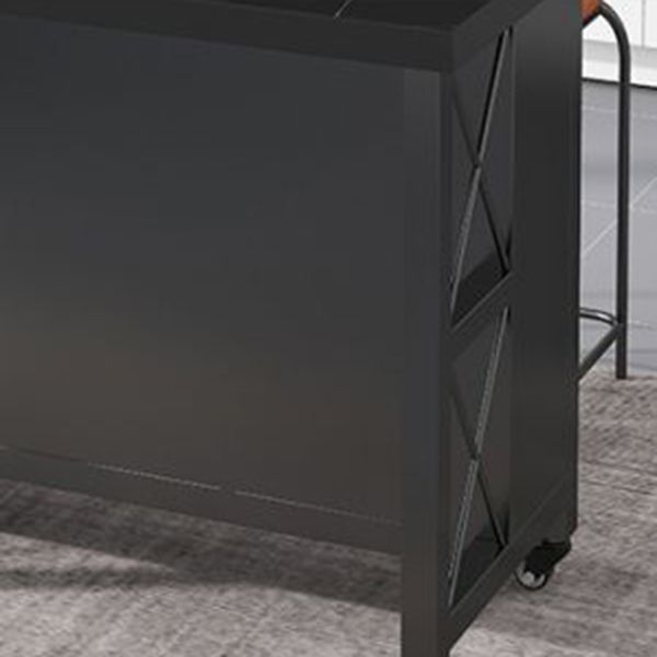 Table de préparation en marbre à île à manger simple moderne avec tiroir