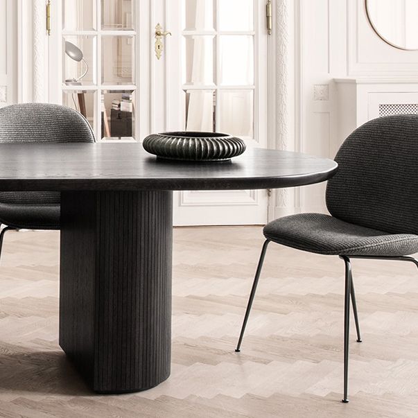 Modern Style Oval Table Solid Wood Double Pedestal Dining Room Furniture Clearhalo 'Dining Tables & Seating' 'Dining Tables' 'dining_table' 'furn' 'furn_dining_table' 'Furniture' 'furniture_dining_table' 'Kitchen & Dining Furniture' 1200x1200_e96c0b89-8194-4f70-8908-21446c629e95