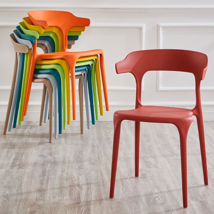 Modern Contemporary Plastic Side Chairs Multicolor Open Back Dining Chairs Clearhalo ' kitchen&dining_furn' 'Dining Chairs' 'Dining Tables & Seating' 'dining_chair' 'furn' 'furn_dining_chair' 'Furniture' 'furniture_dining_chair' 'Kitchen & Dining Furniture' 'kitchen' 1200x1200_e96c64ad-382b-4e8c-a2a3-4070dbef2fc6