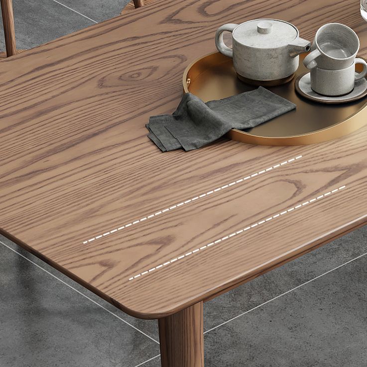 Modern Brown Dining Table Rectangle Solid Wood Dining Table with 4 Legs Clearhalo ' dining_table' 'Dining Tables & Seating' 'Dining Tables' 'furn' 'furn_dining_table' 'Furniture' 'furniture_dining_table' 'Kitchen & Dining Furniture' 'kitchen&dining_furn' 'kitchen' 'kitchen_dining_table' 1200x1200_e96cb7a2-7182-4bcf-9434-d9461a49bc8d