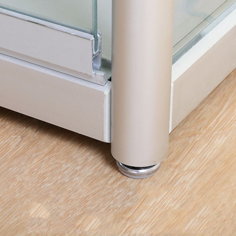 MODERNA METALLA METALE SETTORE DI VETRO CURIO CURIO in bianco/ oro