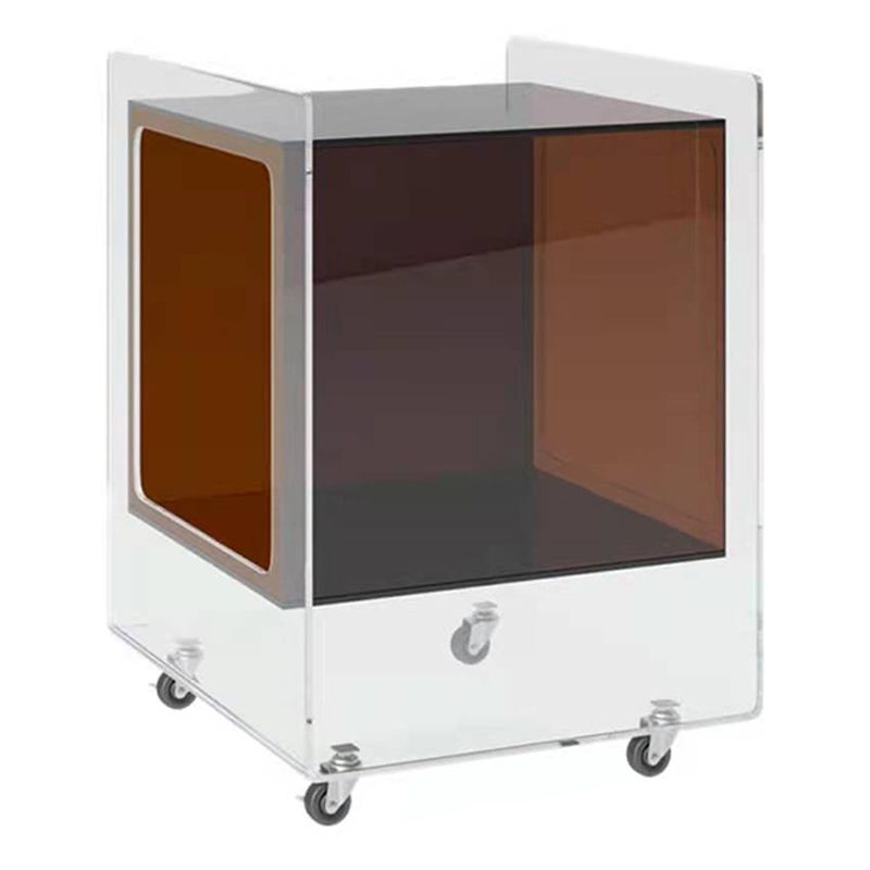 Modernism with Casters Coffee Table Acrylic 18.1'' Cocktail Table Clearhalo 'Coffee & Accent Tables' 'Coffee Tables' 'coffee_tables' 'furn' 'furn_coffee_tables' 'Furniture' 'furniture_coffee_tables' 'Living Room Furniture' 1200x1200_e96d58e9-7f7f-4679-9961-f1e92ec0abd2