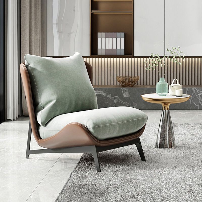 26.77"L x 26.38"W x 29.53"H Velvet Slipper Chair,Modern Armless Chair for Living Room Clearhalo 'Accent Chairs' 'accent_chairs' 'Chairs & Seating' 'furn' 'furn_accent_chairs' 'Furniture' 'Living Room Furniture' 1200x1200_e96f4c93-b3ad-443e-afb8-29a329ca6b58