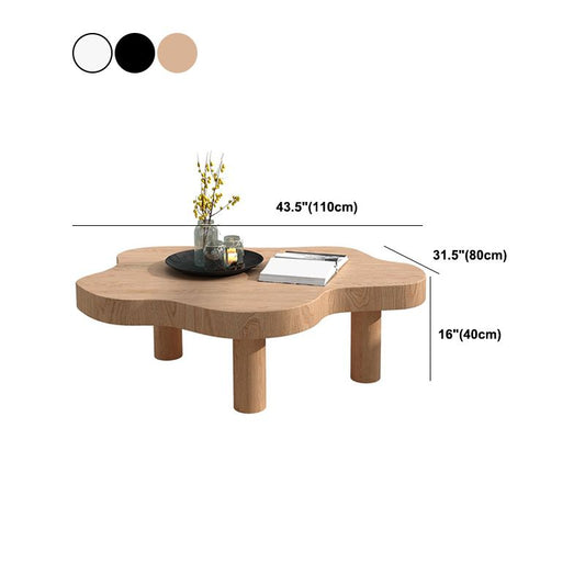Solid Wood Cloud-Shaped Coffee Table Nordic 3 Legs Cocktail Table Clearhalo 'Coffee & Accent Tables' 'Coffee Tables' 'coffee_tables' 'furn' 'furn_coffee_tables' 'Furniture' 'Living Room Furniture' 1200x1200_e971fab6-f29c-4be5-81c9-978bb7b76e7a