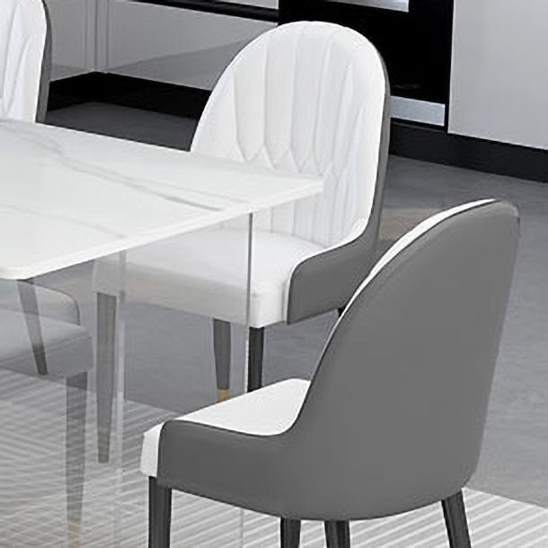Modern 1/4/5 Pieces Dining Set with Sintered Stone Table and Leather Chairs Dinette Set Clearhalo 'Dining Room Sets' 'Dining Tables & Seating' 'dining_room_set' 'furn' 'furn_dining_room_set' 'Furniture' 'furniture_dining_room_set' 'Kitchen & Dining Furniture' 'kitchen&dining_furn' 'kitchen' 1200x1200_e9730c26-4044-4230-a6e8-15ccffe7a058