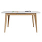 Sintered Stone Top Extendable Table in White Kitchen Table with Ash Wood Base and 4 Legs Clearhalo ' dining_table' 'Dining Tables & Seating' 'Dining Tables' 'furn' 'furn_dining_table' 'Furniture' 'furniture_dining_table' 'Kitchen & Dining Furniture' 'kitchen&dining_furn' 'kitchen' 'kitchen_dining_table' 1200x1200_e975d26f-1eff-427c-8b49-d7fac1b15eeb