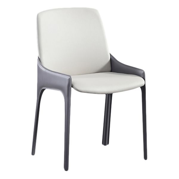 Modern Style Faux Leather Arm Dining Chairs Metal Dining Chair for Home Use Clearhalo 'Dining Chairs' 'Dining Tables & Seating' 'dining_chair' 'furn' 'furn_dining_chair' 'Furniture' 'Kitchen & Dining Furniture' 1200x1200_e975fecf-d2e7-49ae-994c-bceb53dad247