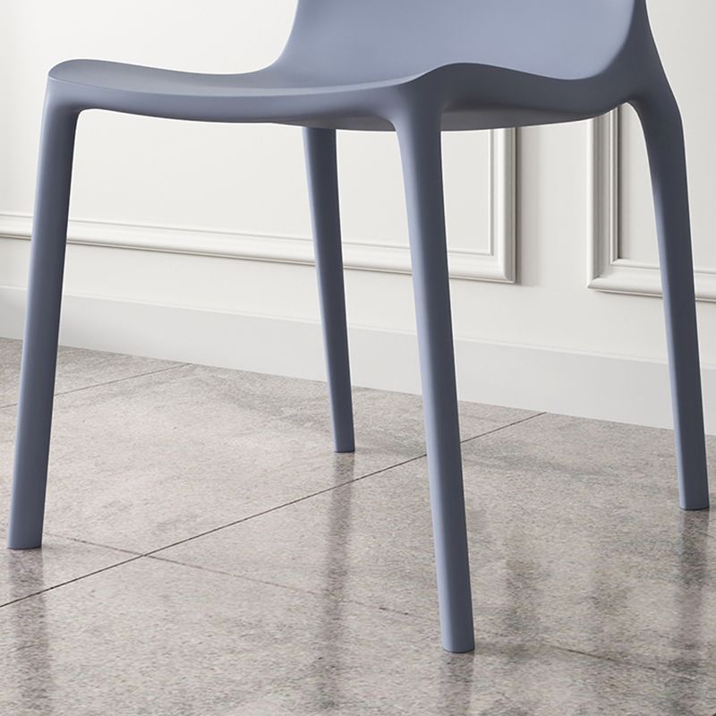 Contemporary Stacking Armless Dining Chairs Solid Back Chair for Home Use Clearhalo ' kitchen&dining_furn' 'Dining Chairs' 'Dining Tables & Seating' 'dining_chair' 'furn' 'furn_dining_chair' 'Furniture' 'furniture_dining_chair' 'Kitchen & Dining Furniture' 'kitchen' 1200x1200_e976581d-3d62-4e50-ba5d-701e028bab68