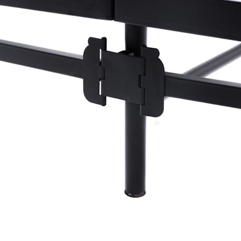 Letto a frame aperto nero/nero da 50 "letto in metallo alto con testiera
