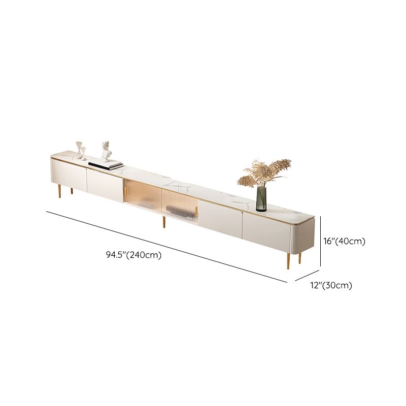 Stone Media Console TV Stand Modern TV Stand Console with 4 Drawers Clearhalo 'furn' 'furn_tv_stands_entertainment_centers' 'Furniture' 'Living Room Furniture' 'TV Stands & Entertainment Centers' 'TV Stands & Media Storage Furniture' 'tv_stands_entertainment_centers' 1200x1200_e977a955-c6f9-4f56-9e1e-21c2e16cf420
