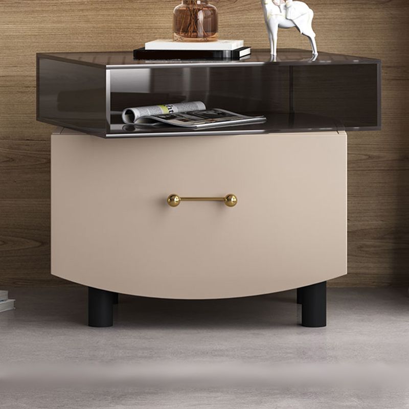 Montilla de noche acrílica contemporánea 21.65 pulgadas de altura Mesa de noche giratoria