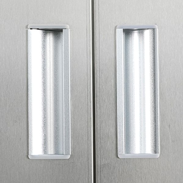 Modern Chrome Storage Cabinet for Bathroom Metal Cabinet with Hinged Doors Clearhalo 'Armoires & Wardrobes' 'armoires_wardrobes' 'Bedroom Furniture' 'furn' 'furn_armoires_wardrobes' 'Furniture' 1200x1200_e979f06f-36d8-4cd8-b685-e0cbf8ca4f71