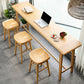 Eigentijdse bar-eettafel voor binnen, rechthoekig houten aanrechttafel