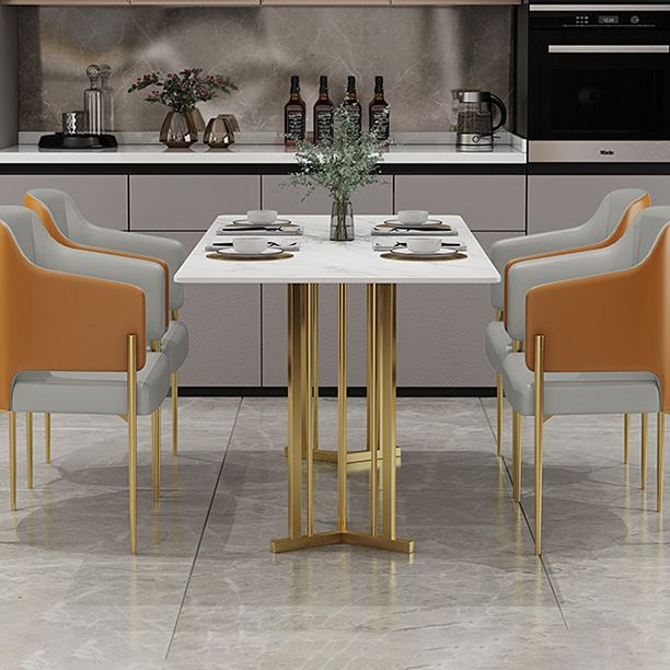 Sintered Stone White Dining Table Traditional Luxury Dining Table with Metal Base Clearhalo ' dining_table' 'Dining Tables & Seating' 'Dining Tables' 'furn' 'furn_dining_table' 'Furniture' 'furniture_dining_table' 'Kitchen & Dining Furniture' 'kitchen&dining_furn' 'kitchen' 'kitchen_dining_table' 1200x1200_e97d1b44-679a-4de5-8fc6-595f5743f1ae