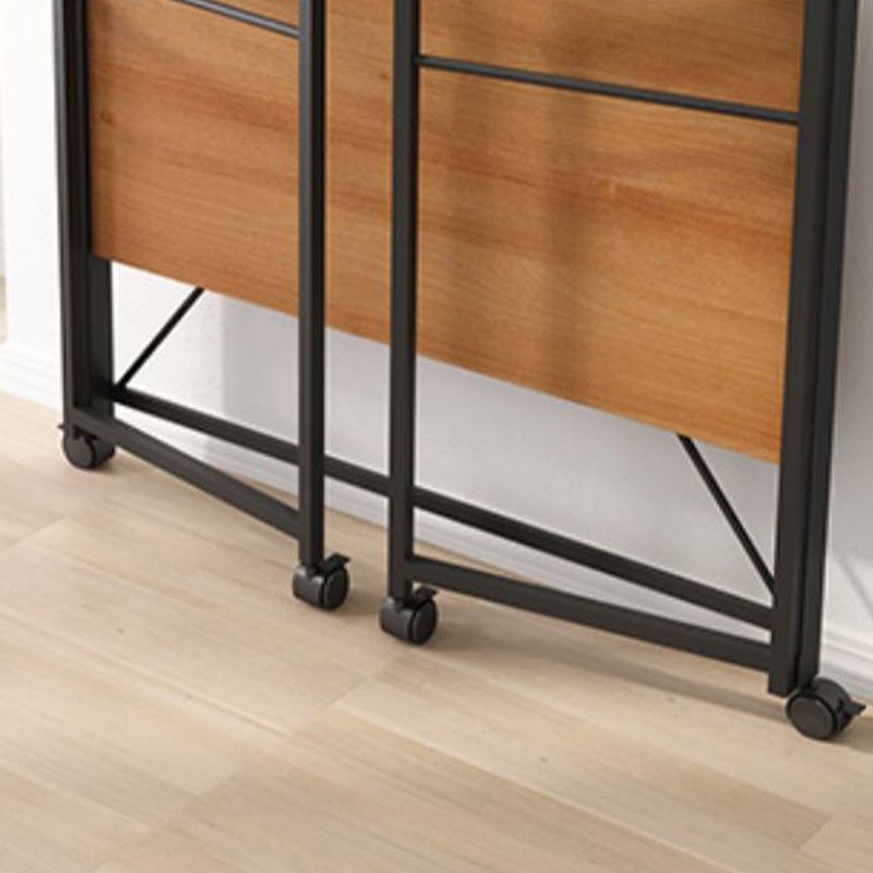 Bureau rectangulaire à la maison pliante de 15,7 pouces de largeur de largeur avec roues lance-roues