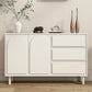 Contemporary Wooden White Sideboard Cabinet with Doors and Drawers Clearhalo 'buffet_sideboard' 'Buffets & Sideboards' 'furn' 'furn_buffet_sideboard' 'Furniture' 'Kitchen & Dining Furniture' 1200x1200_e9804e0c-7ce8-4f98-a897-995e424af0da