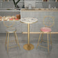 Glam Gold Metal Bar Table 21.6"W Top Marble Bistro Table for Breakroom Clearhalo 'Bar Furniture' 'Bar Tables' 'bar_tables' 'furn' 'furn_bar_tables' 'Furniture' 'furniture_bar_tables' 'Kitchen & Dining Furniture' 'kitchen&dining_furn' 'kitchen' 1200x1200_e98112c6-5299-40ec-ae1e-b0c09b9ddfda
