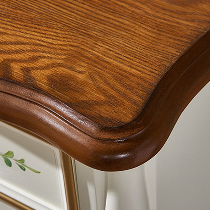 Cómoda doble tradicional americana, cómoda de almacenamiento de madera con cajones para dormitorio