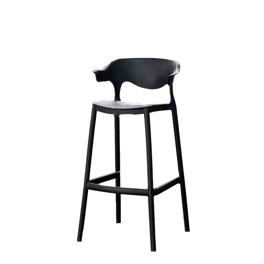 Industrial Stackable Bar Height Stool Plastic Low Back Bar Stool for  Dining Room