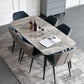 Stone Top Dining Table Traditional Luxury Table with 4 Legs in Black Clearhalo 'Dining Tables & Seating' 'Dining Tables' 'dining_table' 'furn' 'furn_dining_table' 'Furniture' 'furniture_dining_table' 'Kitchen & Dining Furniture' 'kitchen' 'kitchen_dining_table' 1200x1200_e985ae10-699a-4e6e-ada4-741ad43499c3