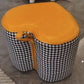Ottoman Faux Leather Modern Specialty Water Resistant Houndstooth Pattern Ottoman Clearhalo 'furn' 'furn_ottomans_poufs' 'Furniture' 'Living Room Furniture' 'Ottomans & Poufs' 'ottomans_poufs' 1200x1200_e985d8ee-1d6c-4af2-ba24-9c0052e87fb8