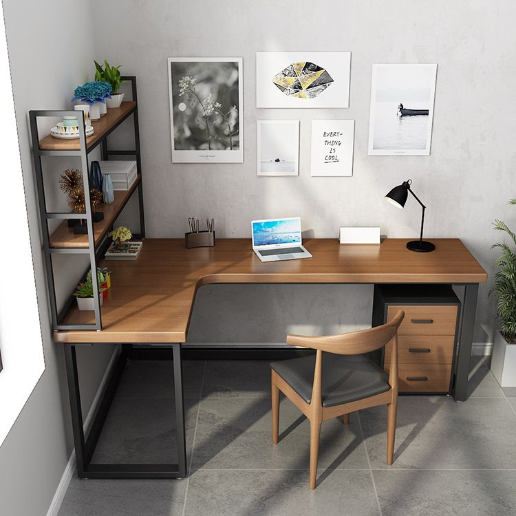 Modern L-Shape Home Bedroom Desk Office Solid Wood Writing Desk Clearhalo 'furn' 'furn_office_desk' 'Furniture' 'furniture_office_desk' 'Office Desks' 'Office Furniture' 'office_desk' 1200x1200_e9863a38-927a-4a81-8546-f0b1184f69ac