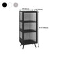 Glass Door Iron Sideboard Modern Server Cabinet with Storage for Kitchen Dining Room Clearhalo 'buffet_sideboard' 'Buffets & Sideboards' 'furn' 'furn_buffet_sideboard' 'Furniture' 'furniture_buffet_sideboard' 'Kitchen & Dining Furniture' 1200x1200_e9883ed5-40d9-4f03-b82e-30081e93267d