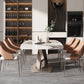 Glam Sintered Stone Kitchen Table Standard Rectangle Shape Dining Table with Pedestal Base Clearhalo ' dining_table' 'Dining Tables & Seating' 'Dining Tables' 'furn' 'furn_dining_table' 'Furniture' 'furniture_dining_table' 'Kitchen & Dining Furniture' 'kitchen&dining_furn' 'kitchen' 'kitchen_dining_table' 1200x1200_e9884775-c174-4d52-aa51-2b468bd5e624