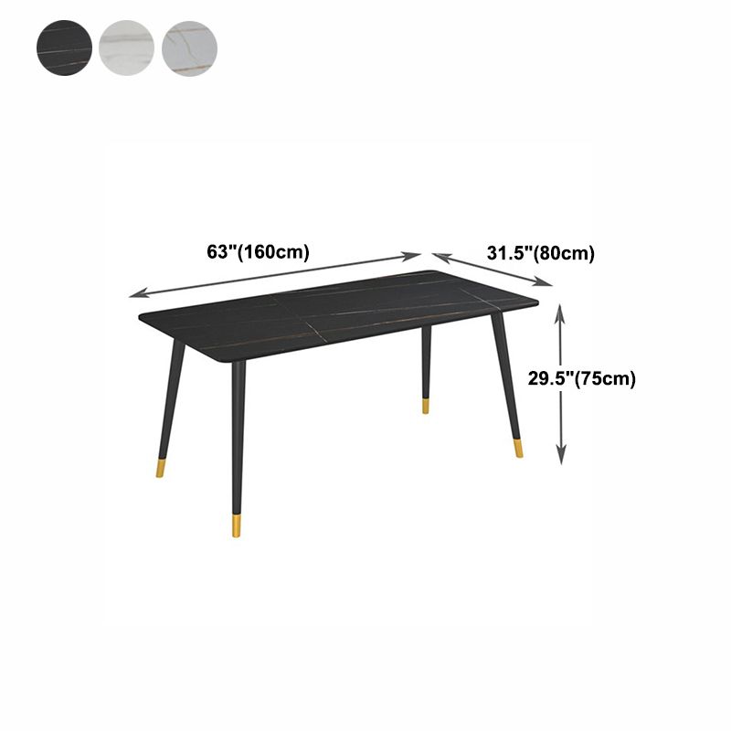 Modern Matte Finish Stone Dining Table Rectangle Dining Table Clearhalo ' dining_table' 'Dining Tables & Seating' 'Dining Tables' 'furn' 'furn_dining_table' 'Furniture' 'furniture_dining_table' 'Kitchen & Dining Furniture' 'kitchen&dining_furn' 'kitchen' 'kitchen_dining_table' 1200x1200_e9885d79-af39-4170-9001-e07eca7f7b80