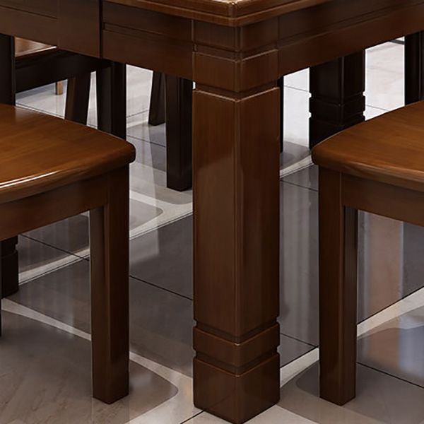 Vaste houten eettafel 4 benen eetkamer tafel voor keuken