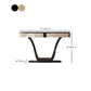 Half Moon Shape Contemporary Console Table Stone White/Black Console Sofa Table