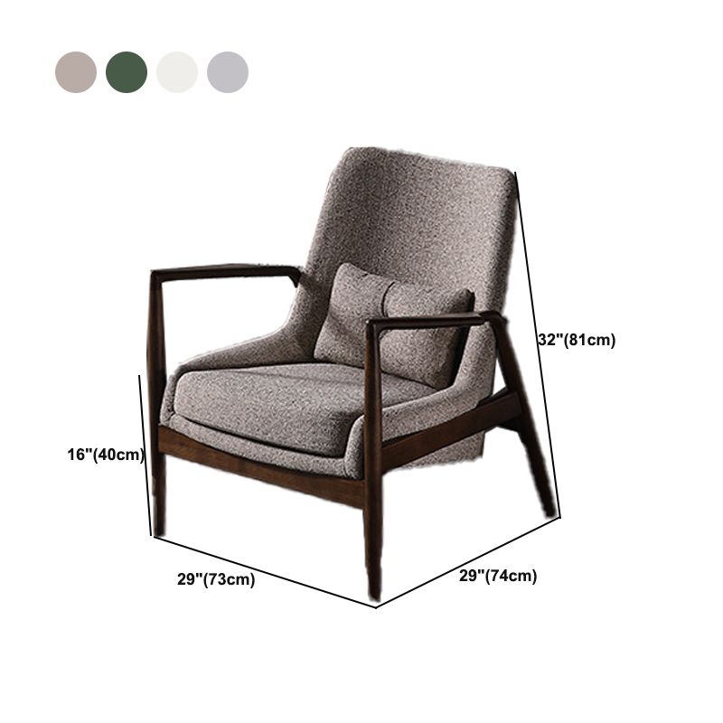 Nordic Arms Included with Pillow Round Arms Lounge Accent Chair