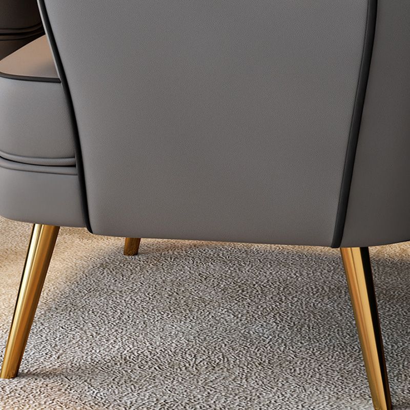 Contemporary Pillow Back Chair Recessed Arms Pillow Back ArmChair Clearhalo 'Accent Chairs' 'accent_chairs' 'Chairs & Seating' 'furn' 'furn_accent_chairs' 'Furniture' 'Living Room Furniture' 1200x1200_e98bf6a0-7f0c-4d4d-8319-dce98cb3a568